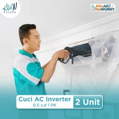Layanan Cuci AC Split 0.5 s.d 1 PK (2 Unit) di Klik N Clean