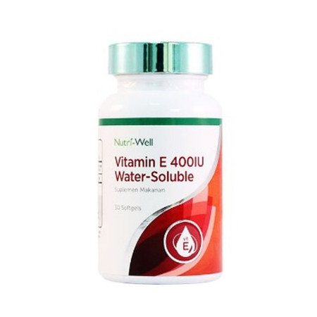 Nutriwell Vitamin E 400 IU Water Soluble 30 Kapsul 1 Botol