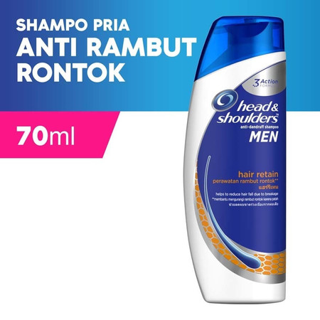 HEAD & SHOULDERS Hair Retain Anti-Dandruff Shampoo for Men 70ml