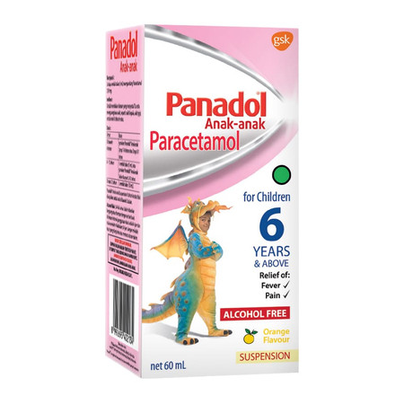 Panadol Anak 6+ (Paracetamol) Sirup 60 mL