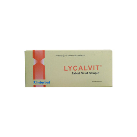 Lycalvit (Vitamin B6, C, D3, Calcium Lactate, Calcium monohydrogen phosphate) 10 Tablet 1 Setrip
