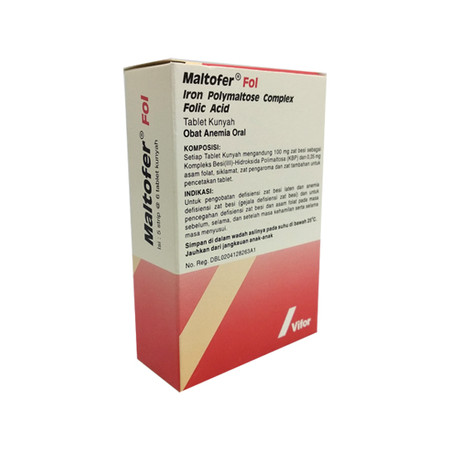 Maltofer (Besi (III) hydroxide polymaltose complex) 6 Tablet Kunyah 1 Setrip