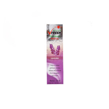 Minyak Angin VFresh Aromatherapy Lavender Roll On (Menthol, Camphor, Essential Oil) 8 mL