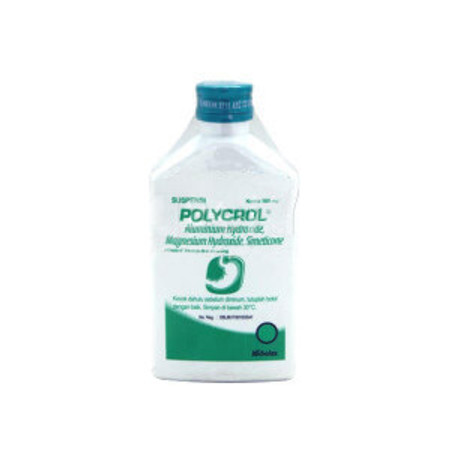 Polycrol Gel (Aluminium hidroksida, Magnesium hidoksida, Methylpolysiloxane) Suspensi 100 mL