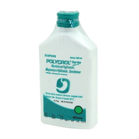 Polycrol Forte Gel (Aluminium hidroksida, Magnesium hidoksida, Methylpolysiloxane) 100 mL