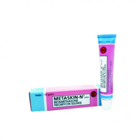 Metaskin-N (Betamethasone Valerate, Neomycin Sulfate) Krim Tube 10 Gram