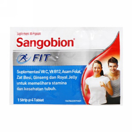 Sangobion Fit (Ginseng Extr, Royal Jelly, Na feredetate, Folic acid, Vitamin B12, C) 4 Kapsul 1 Setrip
