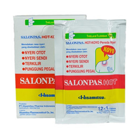 Salonpas Koyo Hot (Methyl salicylate, Capsicum extract) 12 Lembar 1 Sachet