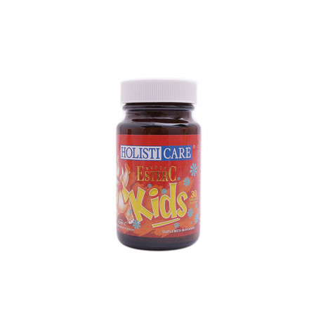 Holisticare Super Ester C Kids (Ester C, Vitamin C, Kalsium, Hesperidin) 30 Tablet Kunyah 1 Botol