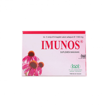 Imunos (Echinacea, Zinc picolinate, Selenium, Asam Askorbat) 4 Tablet 1 Setrip