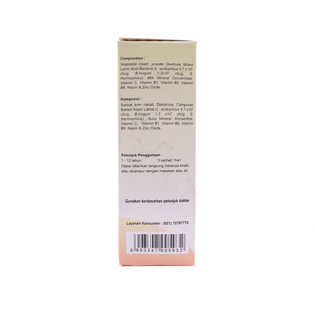 Lacto-B (Lactobacillus ,Vitamin C, Vitamin B Kompleks, Niacin, Zinc) Sachet 1 Gram