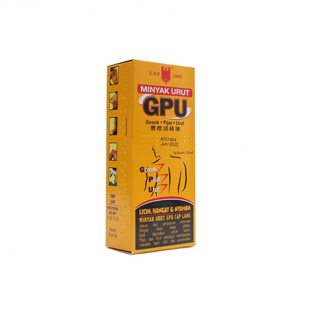 Minyak Urut GPU Jahe (Methyl Salicylate, Eucalyptus Oil, Nutmeg Oil, Citronella Oil) 30 mL
