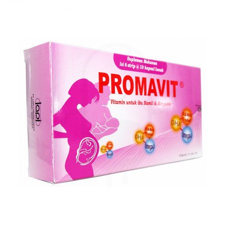 Promavit (Tuna oil, Omega-3, DHA, EPA, Folic acid, Vitamin A, D3, B12, B6,  Calcium carbonate, Magnesium oxide, Ferrous fumarate) 10 Kapsul 1 Setrip -  Beli Harga Terbaru 2022 | HDmall