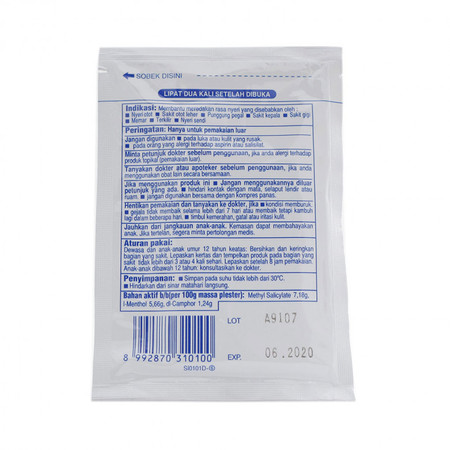 Salonpas Koyo Hijau (Menthol, Camphot, Metil Salicylate) 12 Lembar 1 Sachet