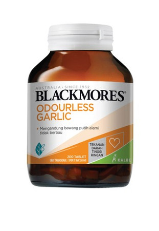 Blackmores Odourless Garlic (Ekstrak kering bawang putih/Allium sativum) 200 Tablet 1 Botol