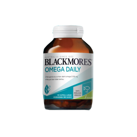 Blackmores Omega Daily (Fish Oil, Omega 3, EPA, DHA) 90 Kapsul 1 Botol