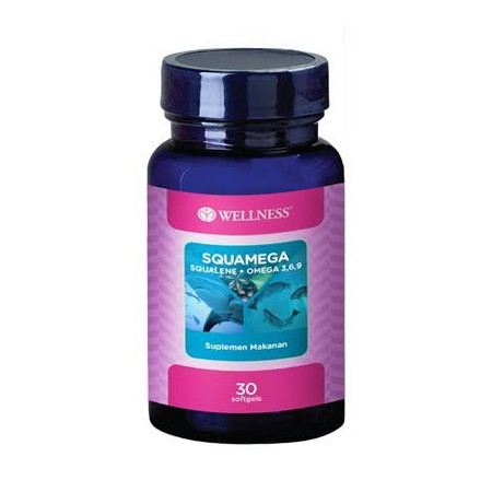Wellness Squamega (Omega-3 (EPA,DHA), Omega-6 (LA,GLA), Omega-9 (OA),  Squalene, Vitamin E) 30 Kapsul Lunak 1 Botol - Beli Harga Terbaru 2022 |  HDmall