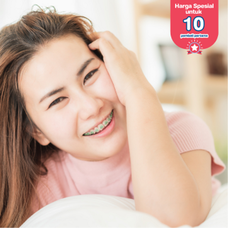 Pemasangan Behel Metal oleh drg. Umum di Champion Dental Care