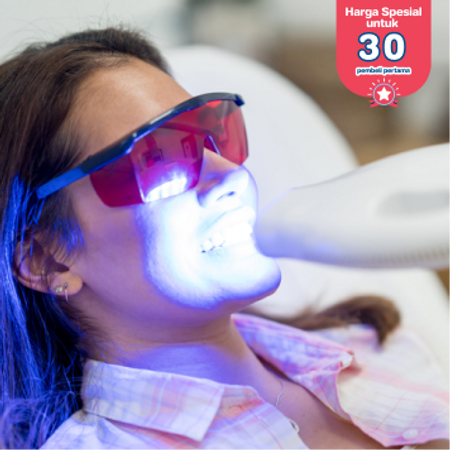 Bleaching Gigi dengan LED di Dentistique Clinic