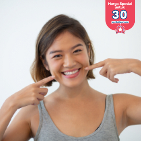 Bleaching Gigi dengan LED + Scaling + Stain Removal di Fre Dental Care