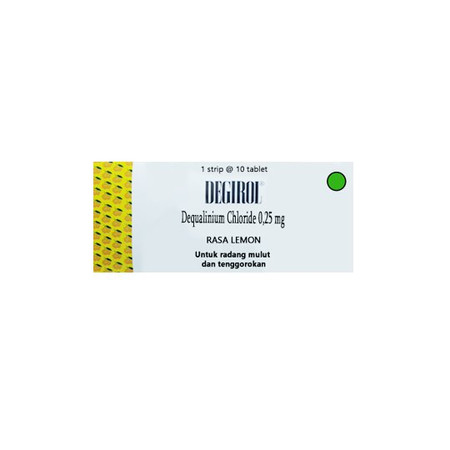 Degirol (Dequalinium Chloride) 10 Tablet Hisap 1 Setrip