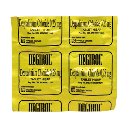 Degirol (Dequalinium Chloride) 4 Tablet Hisap 1 Setrip