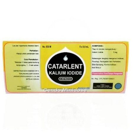 Cendo Catarlent (Potassium Iodide) Tetes Mata Mini Dose 5 Ampoul 0,6 mL 1 Setrip