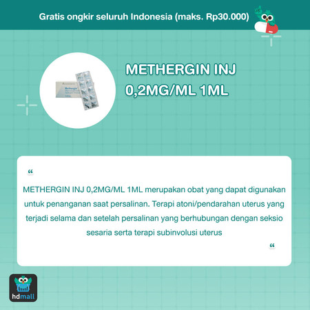 Methergin Inj 0,2mg/ml 1ml - Harga, Dosis, Efek sampingMETHERGIN INJ 0 ...