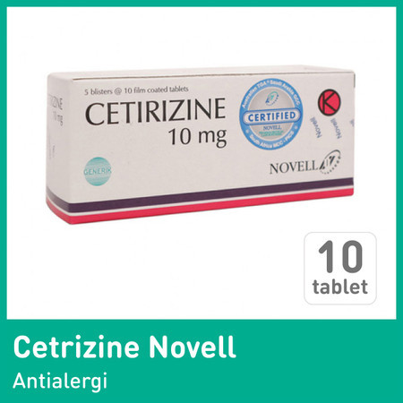 Cetirizine Novell 10 mg 10 Tablet 1 Setrip