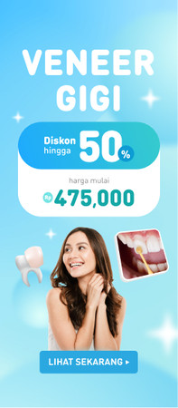 😁 Diskon Paket Veneer Gigi Hingga 48%. Harga mulai dari Rp 475,000 per gigi!