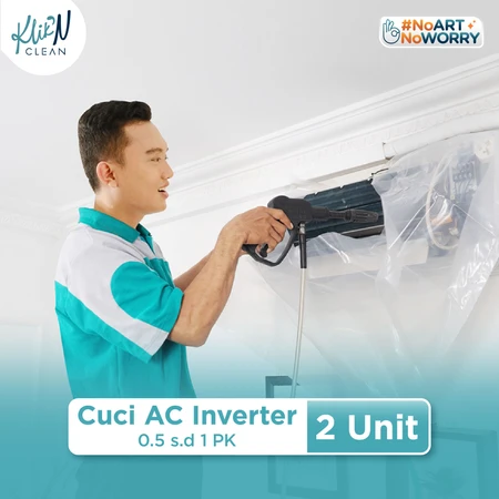 Layanan Cuci AC Split 0.5 s.d 1 PK (2 Unit) di Klik N Clean