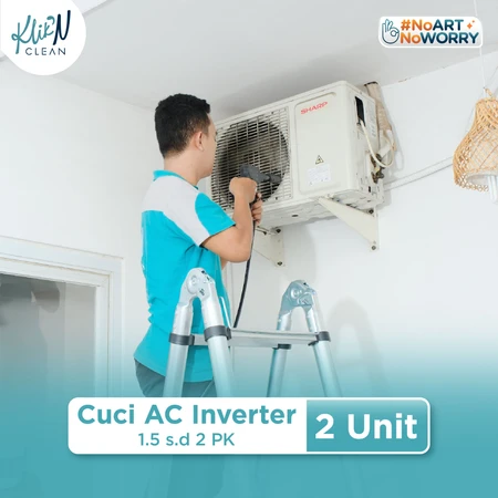 Layanan Cuci AC Inverter 1.5 s.d 2 PK (2 Unit) di Klik N Clean